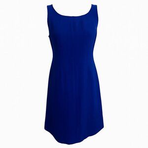 Taylor Royal Blue Sleeveless Sheath Dress Medium 8 10 Lined Stretch